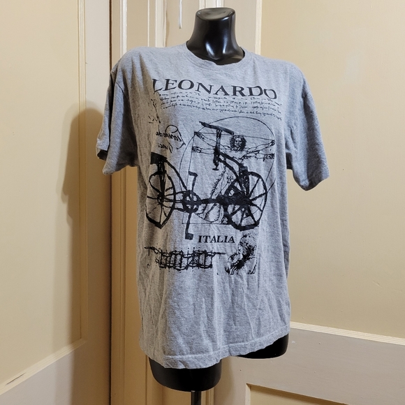 Leonardo DaVinci ITALIA Art T-Shirt. Size XLarge Grey - Picture 2 of 6